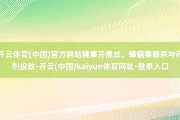 开云体育(中国)官方网站辘集开展蚊、蟑辘集喷杀与药剂投放-开