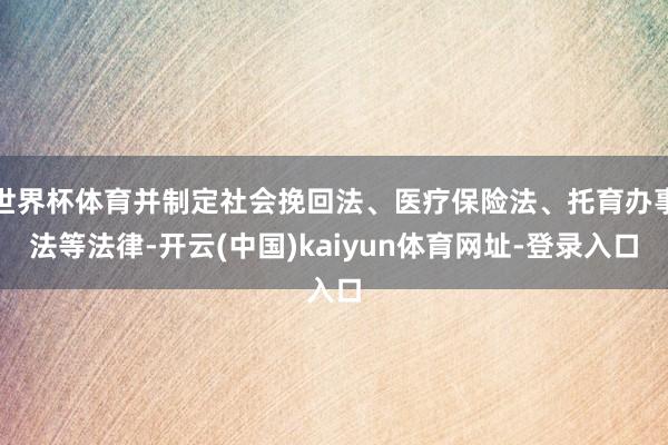 世界杯体育并制定社会挽回法、医疗保险法、托育办事法等法律-开