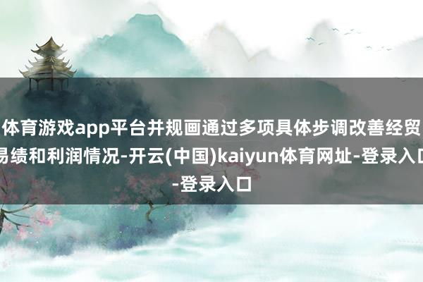 体育游戏app平台并规画通过多项具体步调改善经贸易绩和利润情