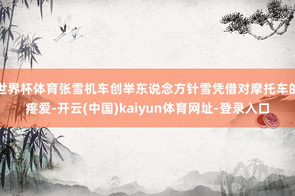 世界杯体育张雪机车创举东说念方针雪凭借对摩托车的疼爱-开云(中国)kaiyun体育网址-登录入口