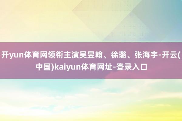 开yun体育网领衔主演吴昱翰、徐璐、张海宇-开云(中国)ka