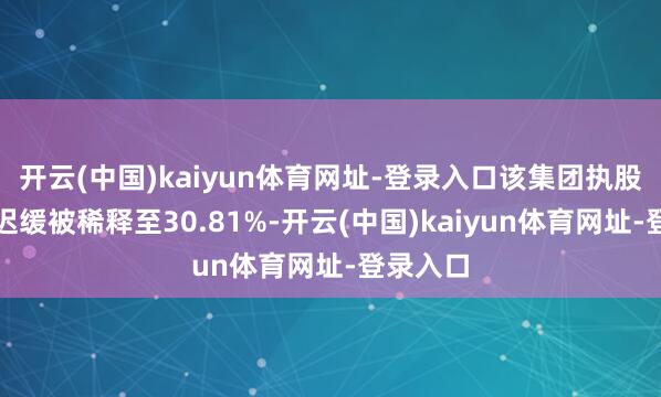 开云(中国)kaiyun体育网址-登录入口该集团执股比例虽迟