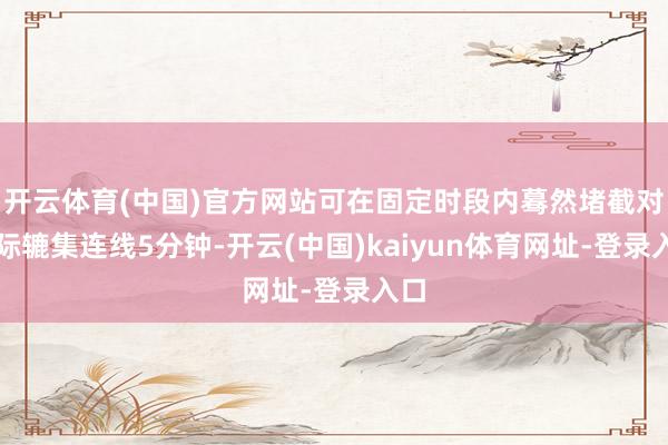 开云体育(中国)官方网站可在固定时段内蓦然堵截对国际辘集连线